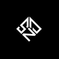 SND letter logo design on black background. SND creative initials letter logo concept. SND letter design. vector