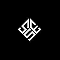 SSE letter logo design on black background. SSE creative initials letter logo concept. SSE letter design. vector