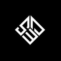 diseño de logotipo de letra swd sobre fondo negro. concepto de logotipo de letra de iniciales creativas swd. diseño de letras swd. vector