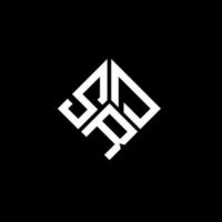 diseño de logotipo de letra srd sobre fondo negro. concepto de logotipo de letra de iniciales creativas srd. diseño de letras srd. vector