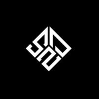 diseño de logotipo de letra szd sobre fondo negro. concepto de logotipo de letra de iniciales creativas szd. diseño de letras szd. vector