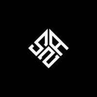 SZA letter logo design on black background. SZA creative initials letter logo concept. SZA letter design. vector