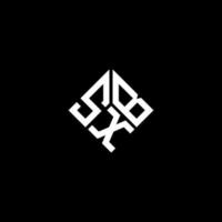 SXB letter logo design on black background. SXB creative initials letter logo concept. SXB letter design. vector