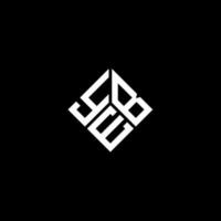 diseño de logotipo de letra yeb sobre fondo negro. yeb creative iniciales carta logo concepto. diseño de letras yeb. vector