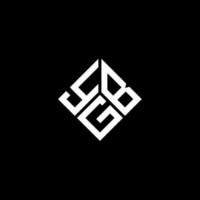 YGB letter logo design on black background. YGB creative initials letter logo concept. YGB letter design. vector