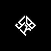 YKB letter logo design on black background. YKB creative initials letter logo concept. YKB letter design. vector