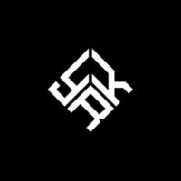 diseño de logotipo de letra yrk sobre fondo negro. yrk creative iniciales carta logo concepto. diseño de letras yrk. vector