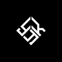diseño de logotipo de letra yyk sobre fondo negro. yyk creativo concepto de logotipo de letras iniciales. diseño de letras yyk. vector