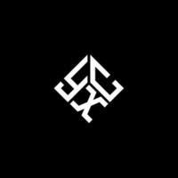 diseño del logotipo de la letra yxc sobre fondo negro. yxc concepto de logotipo de letra inicial creativa. diseño de letras yxc. vector