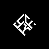 diseño de logotipo de letra ykf sobre fondo negro. ykf creative iniciales carta logo concepto. diseño de letras ykf. vector