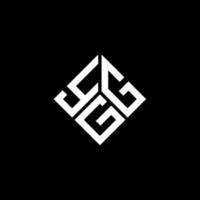 YGG letter logo design on black background. YGG creative initials letter logo concept. YGG letter design. vector