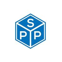 SPP letter logo design on black background. SPP creative initials letter logo concept. SPP letter design. vector