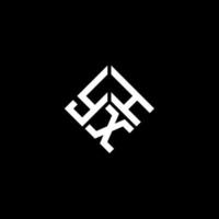diseño del logotipo de la letra yxh sobre fondo negro. yxh concepto creativo del logotipo de la letra inicial. diseño de letras yxh. vector