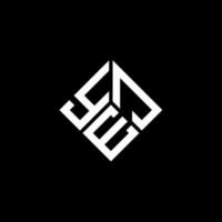 YEJ letter logo design on black background. YEJ creative initials letter logo concept. YEJ letter design. vector