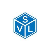 diseño de logotipo de letra svl sobre fondo negro. concepto de logotipo de letra de iniciales creativas svl. diseño de letras svl. vector