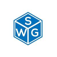 diseño de logotipo de letra swg sobre fondo negro. concepto de logotipo de letra de iniciales creativas swg. diseño de letra swg. vector