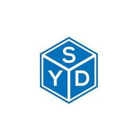 SYD letter logo design on black background. SYD creative initials letter logo concept. SYD letter design. vector