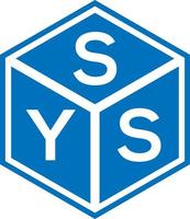 SYS letter logo design on black background. SYS creative initials letter logo concept. SYS letter design. vector