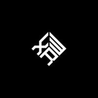 diseño de logotipo de letra xrw sobre fondo negro. concepto de logotipo de letra de iniciales creativas xrw. diseño de letras xrw. vector