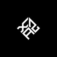 XAZ letter logo design on black background. XAZ creative initials letter logo concept. XAZ letter design. vector