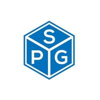 diseño de logotipo de letra spg sobre fondo negro. concepto de logotipo de letra de iniciales creativas spg. diseño de letras spg. vector