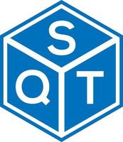 SQT letter logo design on black background. SQT creative initials letter logo concept. SQT letter design. vector