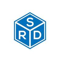 diseño de logotipo de letra srd sobre fondo negro. concepto de logotipo de letra de iniciales creativas srd. diseño de letras srd. vector