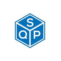 SQP letter logo design on black background. SQP creative initials letter logo concept. SQP letter design. vector