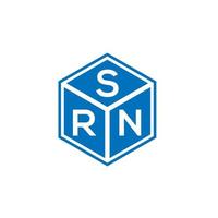 diseño del logotipo de la letra srn sobre fondo negro. concepto de logotipo de letra de iniciales creativas srn. diseño de carta srn. vector