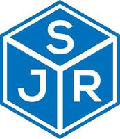 diseño del logotipo de la letra sjr sobre fondo negro. concepto de logotipo de letra de iniciales creativas sjr. diseño de letras sjr. vector