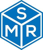 SMR letter logo design on black background. SMR creative initials letter logo concept. SMR letter design. vector