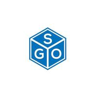 SGO letter logo design on black background. SGO creative initials letter logo concept. SGO letter design. vector