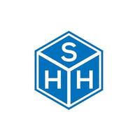 SHH letter logo design on black background. SHH creative initials letter logo concept. SHH letter design. vector