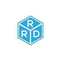 diseño de logotipo de letra rrd sobre fondo negro. rrd concepto de logotipo de letra de iniciales creativas. diseño de letra rrd. vector