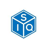 diseño de logotipo de letra siq sobre fondo negro. concepto de logotipo de letra de iniciales creativas siq. diseño de letras siq. vector