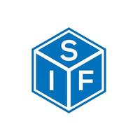 diseño de logotipo de letra sif sobre fondo negro. concepto de logotipo de letra de iniciales creativas sif. diseño de letras sif. vector