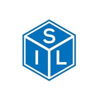 SIL letter logo design on black background. SIL creative initials letter logo concept. SIL letter design. vector