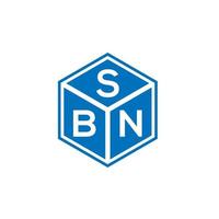 diseño de logotipo de letra sbn sobre fondo negro. concepto de logotipo de letra de iniciales creativas sbn. diseño de letra sbn. vector