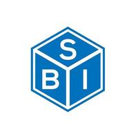 diseño de logotipo de letra sbi sobre fondo negro. concepto de logotipo de letra de iniciales creativas sbi. diseño de letras sbi. vector