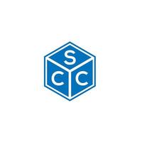 diseño de logotipo de letra scc sobre fondo negro. concepto de logotipo de letra de iniciales creativas scc. diseño de letras scc. vector