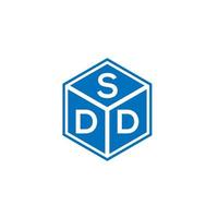 SDD letter logo design on black background. SDD creative initials letter logo concept. SDD letter design. vector
