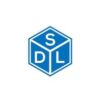 diseño de logotipo de letra sdl sobre fondo negro. concepto de logotipo de letra de iniciales creativas sdl. diseño de letras sdl. vector