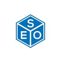 diseño de logotipo de letra seo sobre fondo negro. concepto de logotipo de letra de iniciales creativas seo. diseño de carta seo. vector