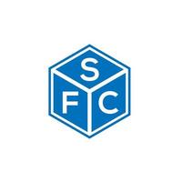 SFC letter logo design on black background. SFC creative initials letter logo concept. SFC letter design. vector