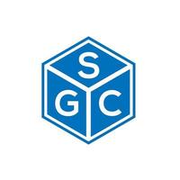 diseño de logotipo de letra sgc sobre fondo negro. concepto de logotipo de letra de iniciales creativas sgc. diseño de letras sgc. vector