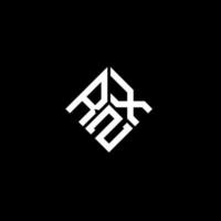 RZX letter logo design on black background. RZX creative initials letter logo concept. RZX letter design. vector