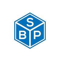 diseño de logotipo de letra sbp sobre fondo negro. concepto de logotipo de letra de iniciales creativas de sbp. diseño de letras sbp. vector