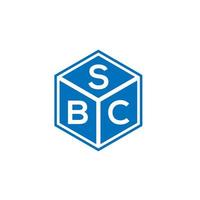 SBC letter logo design on black background. SBC creative initials letter logo concept. SBC letter design. vector