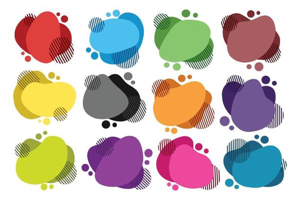 Colorful Abstract Graphic Design Set