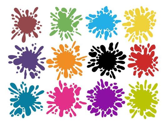 Abstract Splatter Color Background